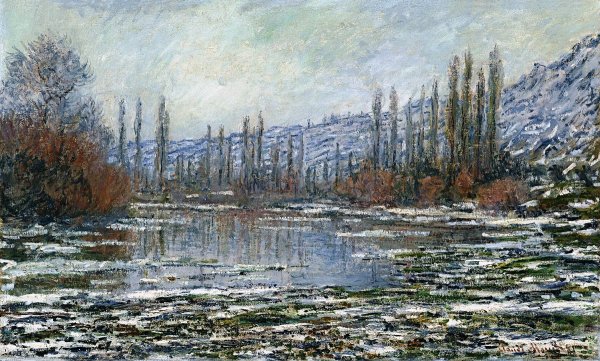 Main Product Photo of The Thaw at Vetheuil Painting by Claude Monet