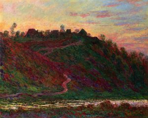 The Village of La Roche-Blond, Sunset Oil painting by Claude Monet