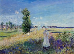 The Walk, Argenteuil Oil painting by Claude Monet