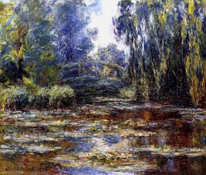 The Water-Lily Pond and Bridge Oil painting by Claude Monet