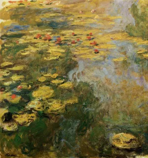 The Water-Lily Pond Left Side by Claude Monet - Oil Painting Reproduction