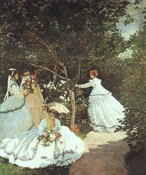 The Women in the Garden  by Claude Monet - Hand-Painted Oil Painting Reproduction