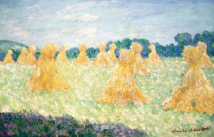 The Young Ladies of Giverny, Sun Effect by Claude Monet Oil Painting