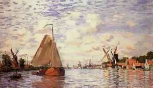 The Zaan at Zaandam by Claude Monet - Oil Painting Reproduction