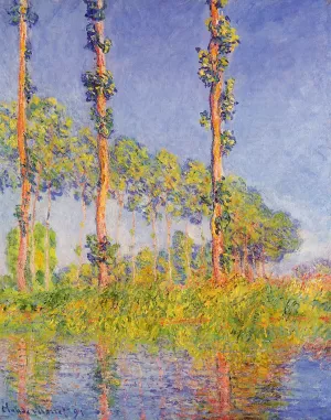 Three Poplar Trees, Autumn Effect by Claude Monet Oil Painting