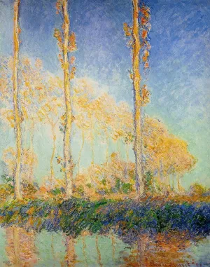 Three Poplar Trees in the Autumn by Claude Monet Oil Painting