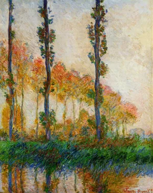 Three Trees in Autumn by Claude Monet Oil Painting