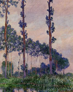 Three Trees in Grey Weather by Claude Monet Oil Painting