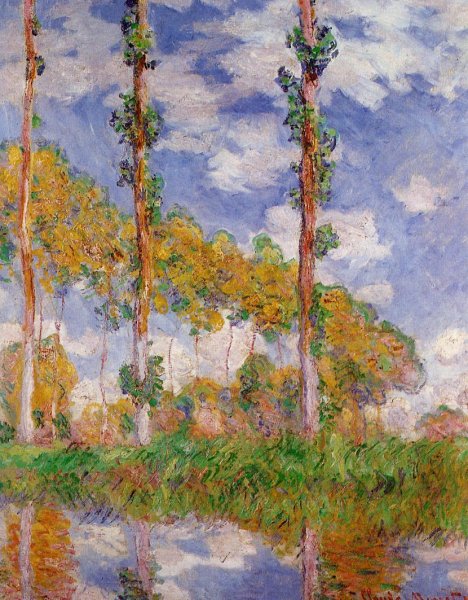 Three Trees in Summer by Claude Monet - Hand-Painted Oil Painting Reproduction