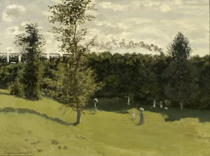 Train in the Countryside by Claude Monet Oil Painting