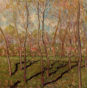 Trees in Winter, View of Bennecourt by Claude Monet Oil Painting