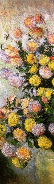 Vase of Dahlias by Claude Monet Oil Painting