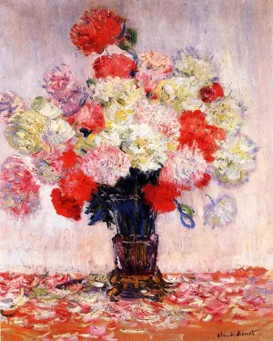 Vase of Peonies by Claude Monet - Oil Painting Reproduction