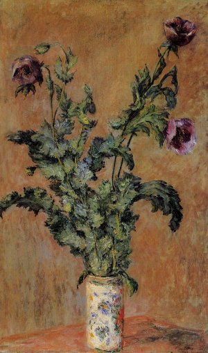 Vase of Poppies by Claude Monet Oil Painting