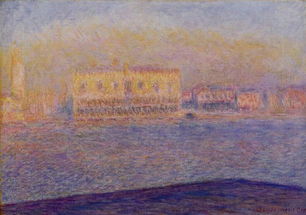 Venice, The Doges' Palace Seen from San Giorgio Maggiore by Claude Monet - Hand-Painted Oil Painting Reproduction