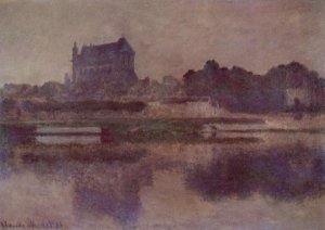 Vernon Church in Grey Weather by Claude Monet Oil Painting