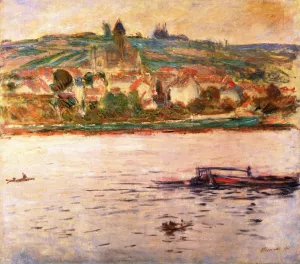 Vetheuil, Barge on the Seine by Claude Monet Oil Painting