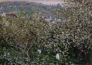 Vetheuil, Flowering Plum Trees