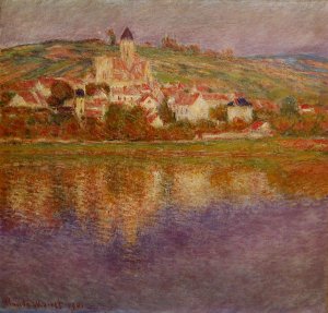 Vetheuil, Pink Effect Oil painting by Claude Monet