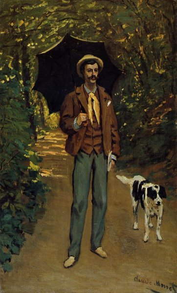 Main Product Photo of Victor Jacquemont Holding a Parasol Painting by Claude Monet