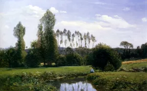 View at Rouelles, Le Havre by Claude Monet Oil Painting