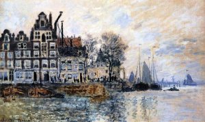 View of Amsterdam by Claude Monet Oil Painting