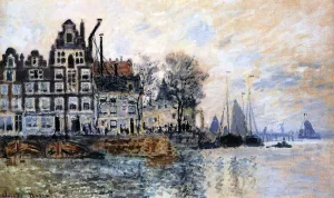 View of Amsterdam by Claude Monet Oil Painting