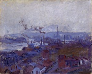 View of Rouen from the Cote Sainte-Catherine by Claude Monet Oil Painting