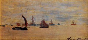 View of the Voorzaan Oil painting by Claude Monet