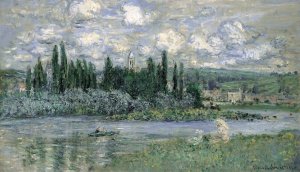 View of Vetheuil Oil painting by Claude Monet