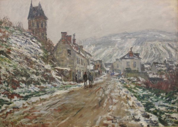 Main Product Photo of Village Street, Vetheuil  Painting by Claude Monet