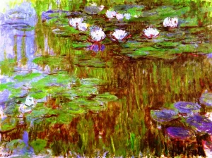 Water-Lilies 21 by Claude Monet - Oil Painting Reproduction