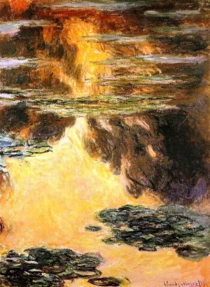 Water-Lilies 35 by Claude Monet - Oil Painting Reproduction