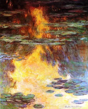 Water-Lilies 36 by Claude Monet - Oil Painting Reproduction