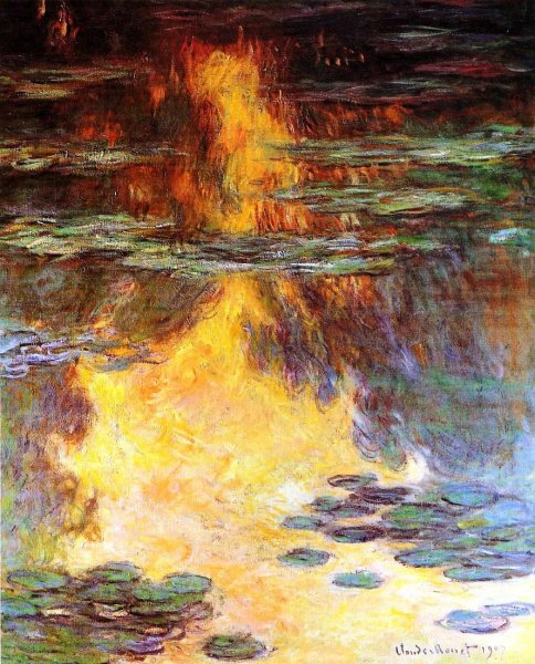 Water-Lilies 36 by Claude Monet - Hand-Painted Oil Painting Reproduction