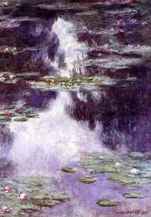Water-Lilies 37 by Claude Monet - Oil Painting Reproduction