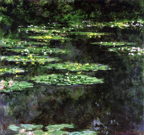 Water-Lilies 57 by Claude Monet - Hand-Painted Oil Painting Reproduction
