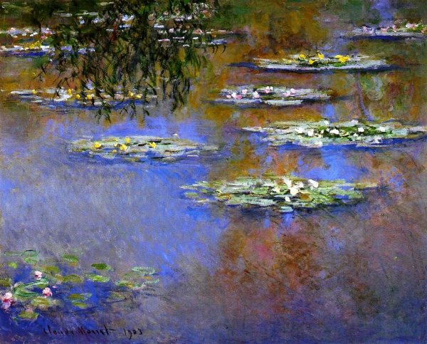 Water-Lilies 59 by Claude Monet - Hand-Painted Oil Painting Reproduction