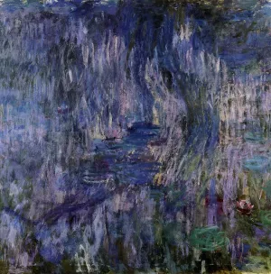 Water-Lilies, Reflection of a Weeping Willow by Claude Monet - Oil Painting Reproduction
