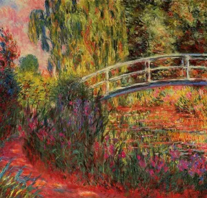 Water-Lily Pond, Water Irises Oil painting by Claude Monet