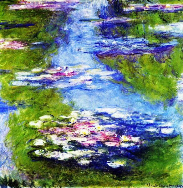 Main Product Photo of Waterlilies Painting by Claude Monet