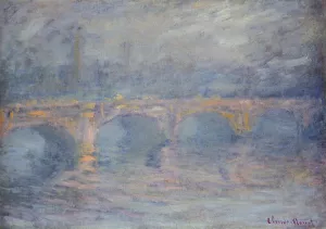 Waterloo Bridge at Sunset, Pink Effect by Claude Monet - Oil Painting Reproduction