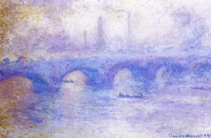 Waterloo Bridge: Effect of Fog by Claude Monet - Oil Painting Reproduction