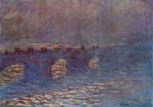 Waterloo Bridge, Effect of Sun in the Mist by Claude Monet Oil Painting