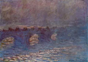 Waterloo Bridge, Effect of Sun in the Mist by Claude Monet Oil Painting