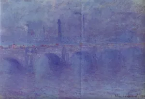 Waterloo Bridge, Fog Effect painting by Claude Monet