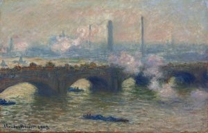 Waterloo Bridge, Gray Day by Claude Monet Oil Painting