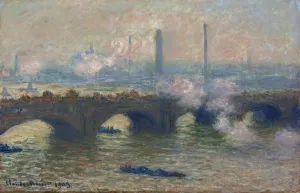 Waterloo Bridge, Gray Day by Claude Monet Oil Painting