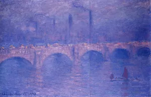 Waterloo Bridge, Hazy Sun by Claude Monet - Oil Painting Reproduction