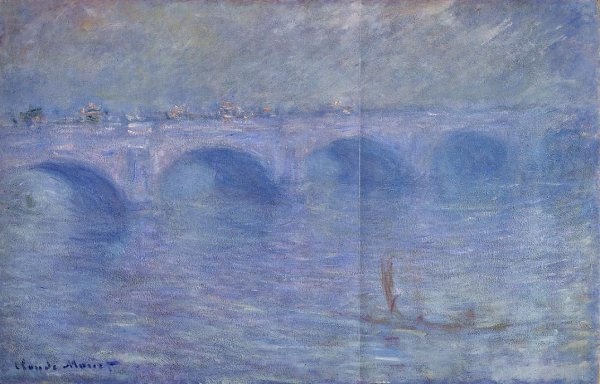Waterloo Bridge in the Fog by Claude Monet - Hand-Painted Oil Painting Reproduction